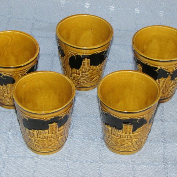 Vintage Liquor Decanter Set Mid-Century Ceramic Pottery Please Read Description - Picture 7 of 13